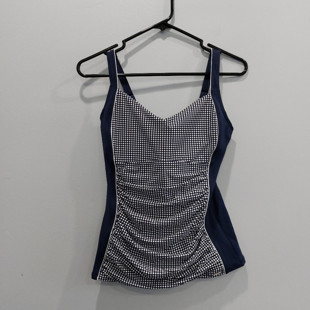 Azura Australia Polka Dot Tankini 6 DD/E Underwire Top Bathing Suit